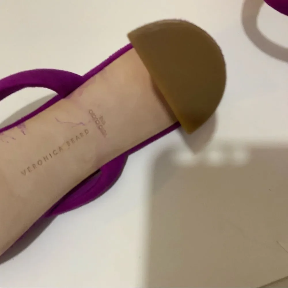 VERONICA BEARD Gauley Slide Sandal in Raspberry Purple, Size 9 Retail $325